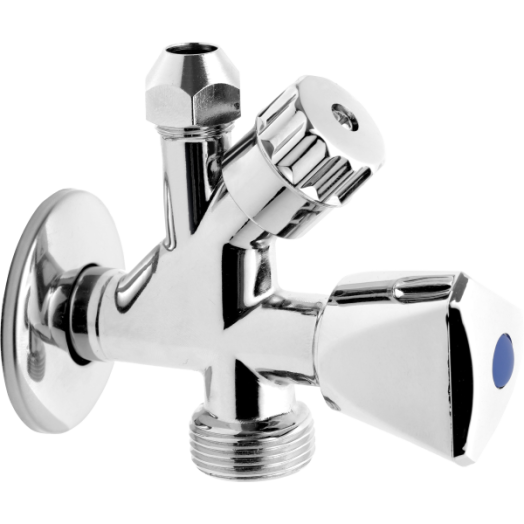 FERRO KOMBINÁLT SAROKSZELEP 1/2" X 3/4" X 3/8" MOSÓGÉP/MOSOGATÓGÉPCSATLAKOZÓS, KRÓM