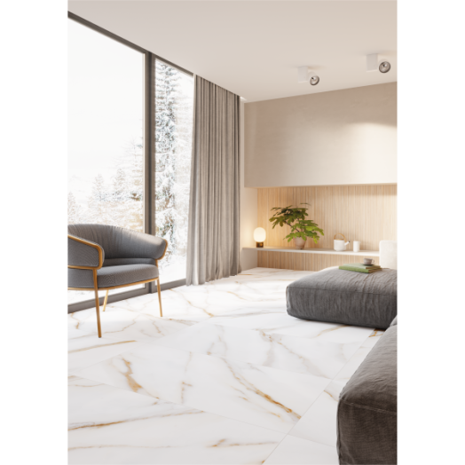 CALACATTA GOLD GRESPADLÓLAP 59,1X119,1CM MÁRVÁNY MINTÁS, 1,41M2/CSOMAG, ÉLVÁGOTT