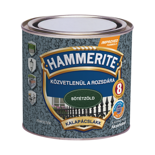 HAMMERITE MAX KALAPÁCSLAKK 250 ML   SÖTÉTZÖLD               HHAMAX025DG