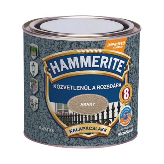 HAMMERITE MAX KALAPÁCSLAKK 250 ML   ARANY                   HHAMAX025GO