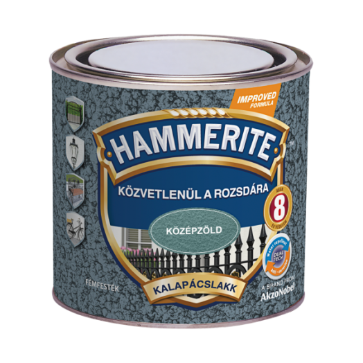 HAMMERITE MAX KALAPÁCSLAKK 250 ML   KÖZÉPZÖLD               HHAMAX025MG