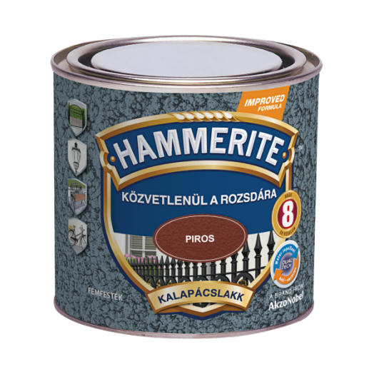 HAMMERITE MAX KALAPÁCSLAKK 250 ML   PIROS                   HHAMAX025RO