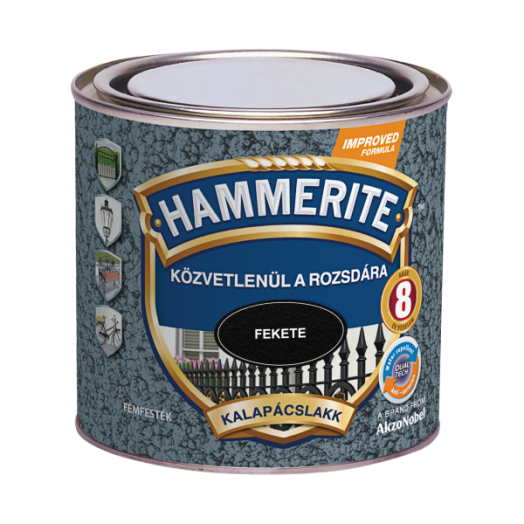 HAMMERITE MAX KALAPÁCSLAKK 250 ML   FEKETE                  HHAMAX025SW