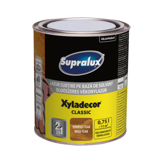 S.XYLADECOR CLASSIC VÉKONYLAZÚR     0,75L TEAK OLDÓSZERES