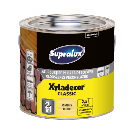 S.XYLADECOR CLASSIC VÉKONYLAZÚR     2,5L SZINTELEN OLDÓSZERES