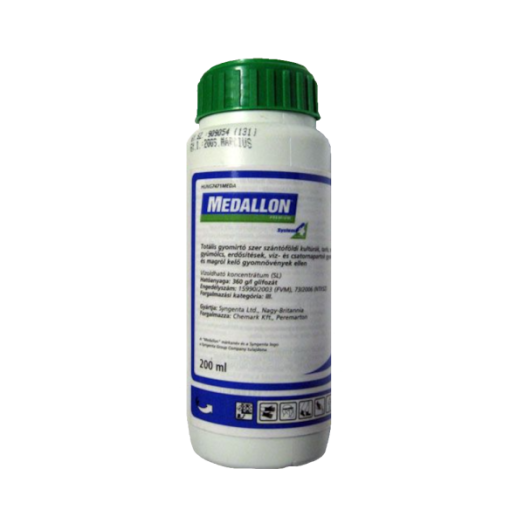 MEDALLON P.E. ÜVEG 0,2 L            GYOMÍRTÓ