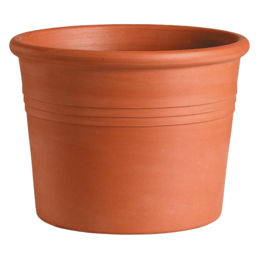 DEROMA AGYAGCSERÉP CILINDRO BORDATO 23CM TERRACOTTA