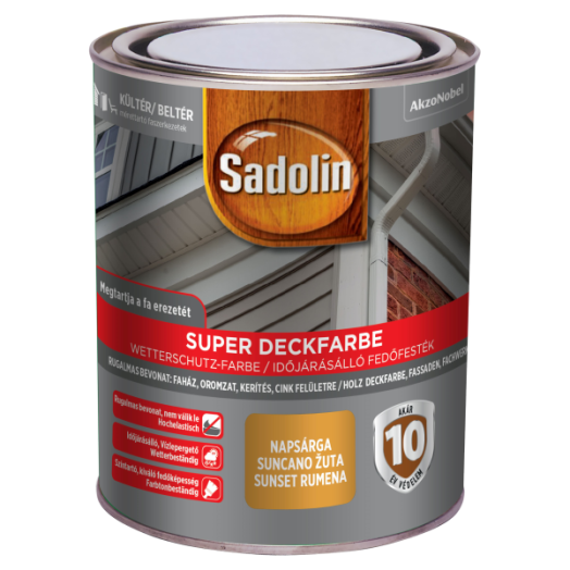 SADOLIN SUPERDEC FAVÉDŐ FESTÉK      NAPSÁRGA 0,75 L