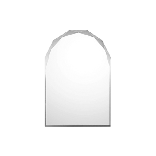 TÜKÖR CSISZOLT ÍVES SZEGÉLLYEL 80X60CM