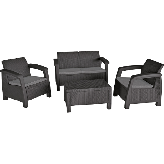 KERTI GARNITÚRA "BAHAMAS" GRAFIT