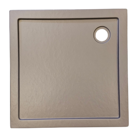 SANOTECHNIK VENUS ZUHANYTÁLCA AKRIL 80X80X4CM SZÖGLETES,KŐHATÁSÚ FELÜLET,ANTRACIT