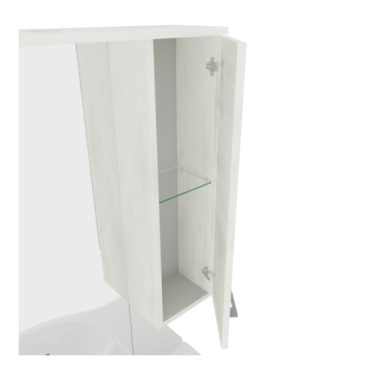 VENERE-N 85 KOMPLETT FÜRDŐSZOBABÚTOR 86x190x50,5CM, FEHÉR TÖLGY