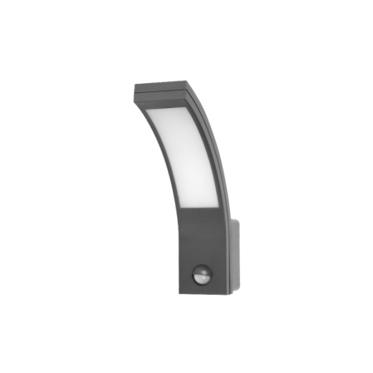 ANCO KÜLTÉRI LED FALI LÁMPA 10W 800LM 4000K IP54 MOZGÁSÉRZÉKELŐ 140° 30,5X11CM ALUMÍNIUM SZÜRKE