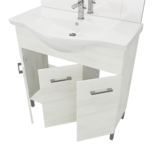 RUBINO 85 ALSÓSZEKRÉNY MOSDÓVAL FEH 86X87X48 CM, 3 AJTÓ           *KAP*