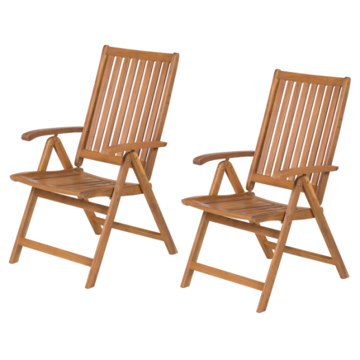 FIELDMANN KERTI SZÉK FDZN 4001-T FA ÁLLÍTHATÓ 2DB 71X56X108 CM