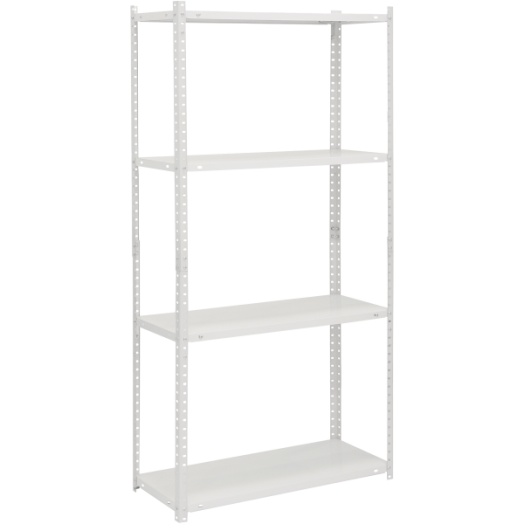 PRAKTIKER FÉMPOLC 4 ACÉL POLCCAL, FEHÉR, 150X75X30CM