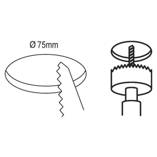 FUEVA5 BEÉPÍTHETŐ LÁMPA LED 2,7W 300LM 3000K ÁTMÉRŐ:8,6CM IP44 KRÓM
