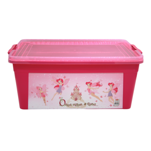 VIJA TÁROLÓDOBOZ DEKOROS 20L MŰANYAG PINK
