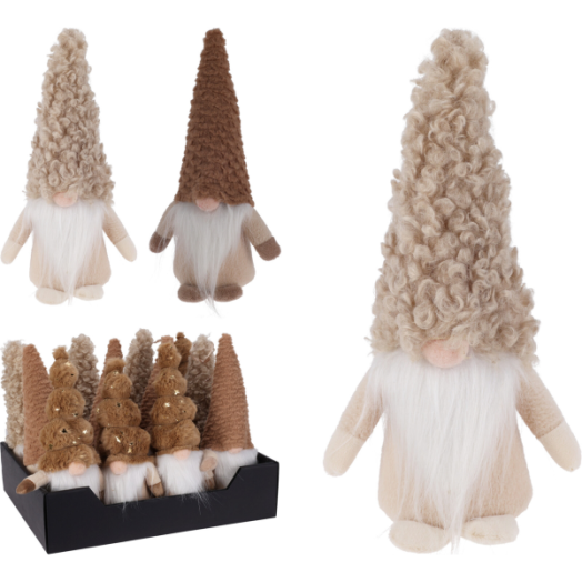 TÖRPE DEKOR 22X8X8CM 3 FÉLE BARNA