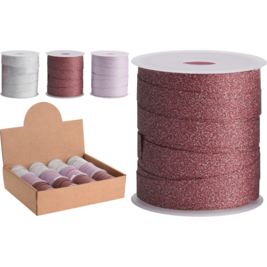 SZALAG 10M 3 FÉLE SZÍNBEN PINK, EZÜST, BURGUNDY