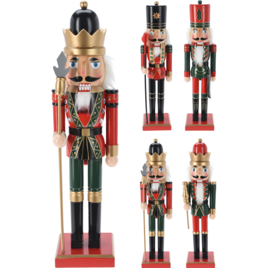 DEKOR DIÓTÖRŐ KATONA 38X10X8CM FA 4 FÉLE TRADICIONÁLIS