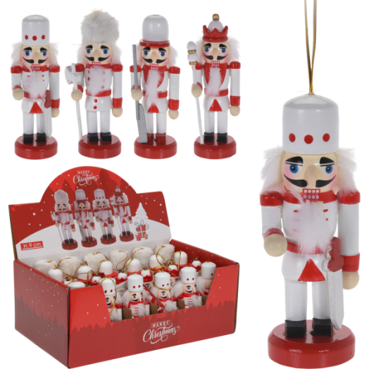 FÜGGŐ DIÓTÖRŐ KATONA 10X4X3CM 4-FÉLE