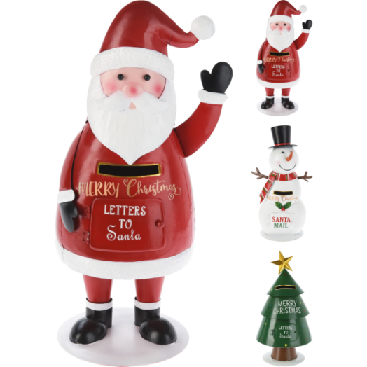 DEKOR LEVÉLBOX FIGURÁS 34X20X14CM FÉM 3 FÉLE