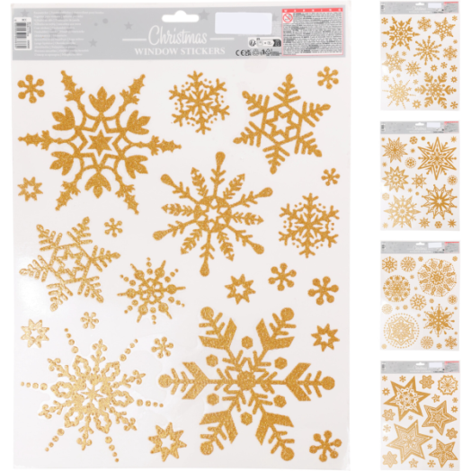 ABLAK MATRICA 42X30X0,2CM ARANY 4 FÉLE DESIGN