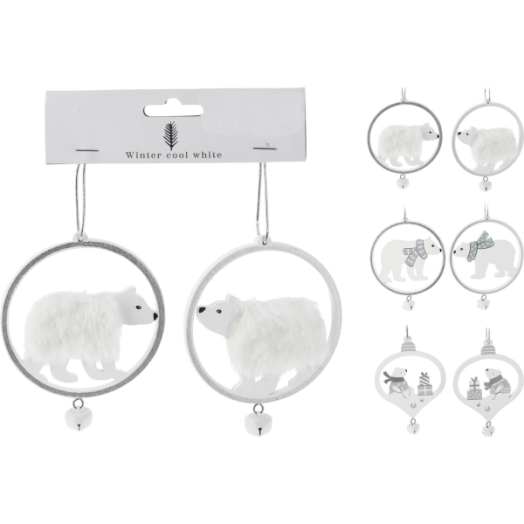 FÜGGŐ DEKOR SZETT 9X9X1CM FA 2DB 3 FÉLE