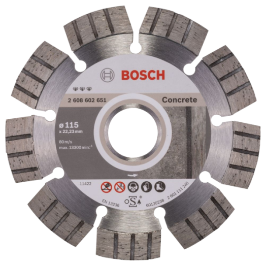 BOSCH PROFESSIONAL VÁGÓTÁRCSA GYÉMÁNT 115X22,23X2,2X12MM