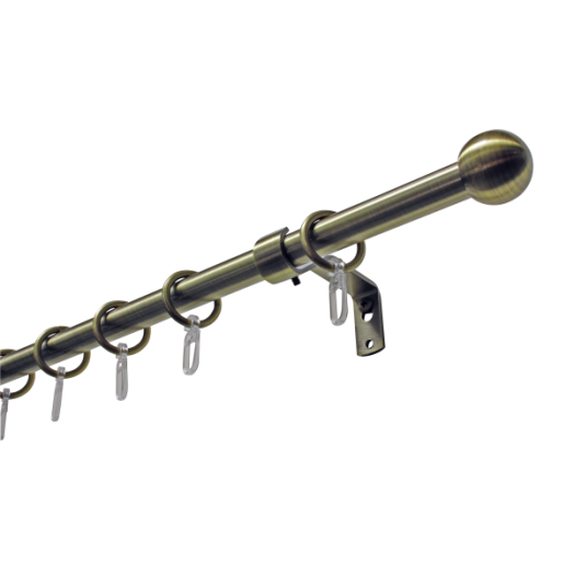 KARNISSZETT KUGEL 120CM 1-SOROS, ÁTM: 16MM, FÉM, ANITK SÁRGARÉZ