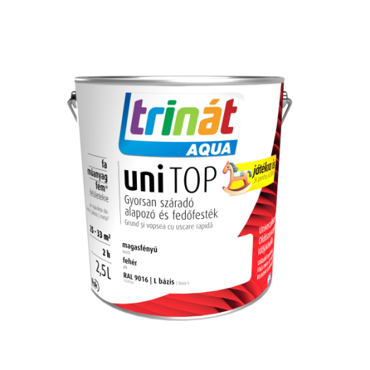 TRINÁT AQUA UNITOP MF ZOMÁNCFESTÉK 2,5L 9016 FEHÉR L BÁZIS