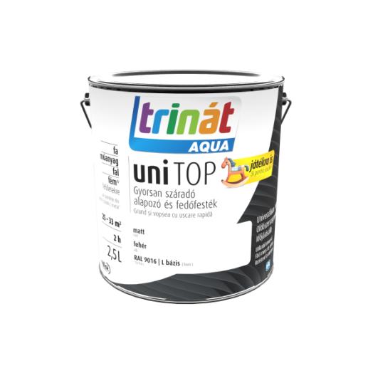 TRINÁT AQUA UNITOP MATT ZOMÁNCFESTÉK 2.5L, 9016 FEHÉR L BÁZIS