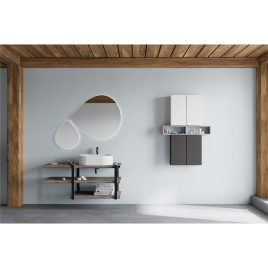 SAVINI LINEA MOSDÓPULT 120X4X46 CM SÖTÉT BARNA FAMINTÁS