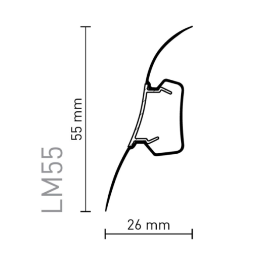 SZEGÉLYLÉC SZARDÍNIA TÖLGY 2,5M LM55 104