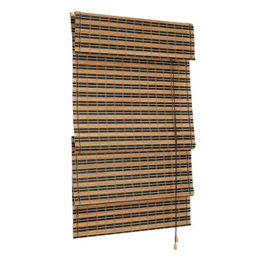 BAMBUSZ RÓMAI ROLÓ 140X160CM 7,5MM+2,5MM FEKETE/KARBONIZÁLT