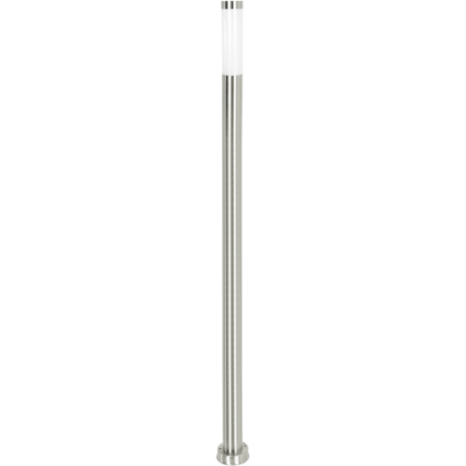 KÜLTÉRI ÁLLÓLÁMPA E27 40W IP44 INOX +ÁTLÁTSZÓ ÜVEG 110CM