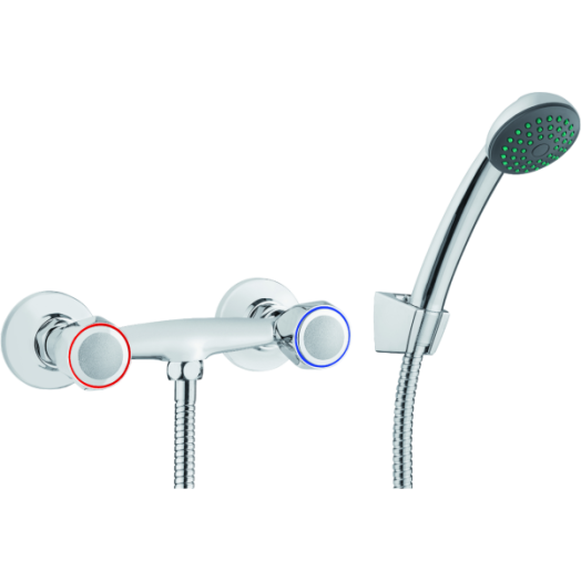 DEANTE TENO ZUHANY CSAPTELEP, FALI, ZUHANYSZETTEL, KÉTKAROS