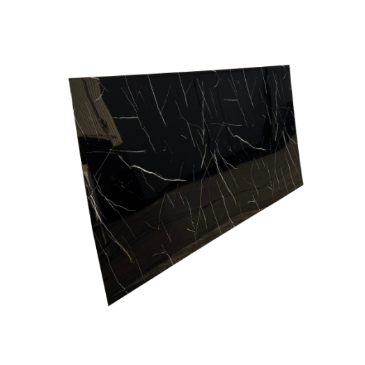 BAUTREND DESIGN MARBLE FALI PVC PANEL, 1,22X2,8M, NERO, FÉNYES FELÜLETŰ