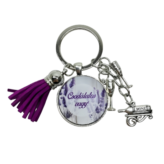KULCSTARTÓ CHARM 1X3,2X6,5CM TÖBBFAJTA MINTÁVAL
