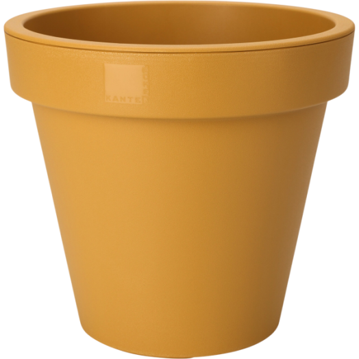 VIRÁGCSERÉP MŰANYAG 30CM OKKERSÁRGA ÚJRAHASZNOSÍTOTT MŰANYAG