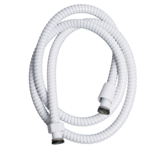 Quadrat snow white gégecső 150cm, kúpos és normál hollandival, fém, fehér