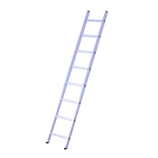 STandard design 1x8 fokos alumínium támasztó létra