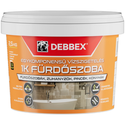 DEN BRAVEN EGYKOMPONENSŰ FÜRDŐSZOBAI VÍZSZIGETELÉS RÉZBARNA 2,5KG RL