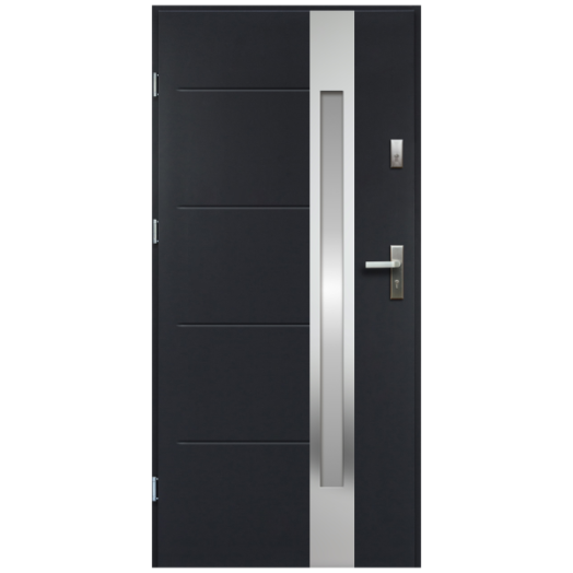 ARIADNA HOMOKFÚVOTT ACÉL BEJÁRATI KÜLTÉRI, BALOS ANTRACIT SZÍNBEN