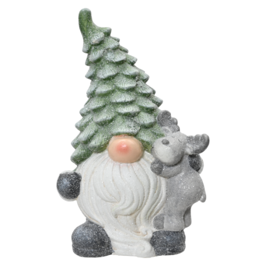 Dekor manó 39cm magnézium zöld