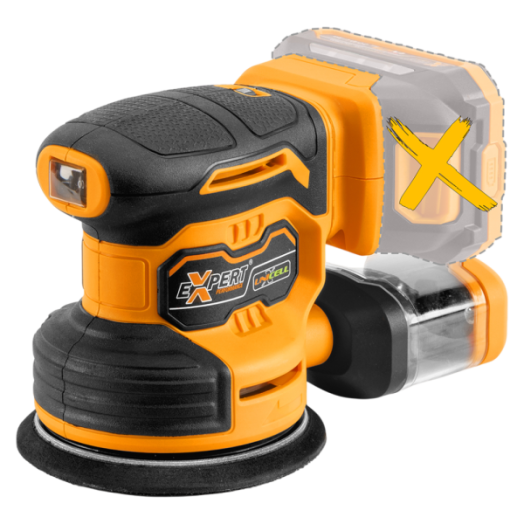 Expert akkus rotációs csiszoló 21V akku és töltő nélkül