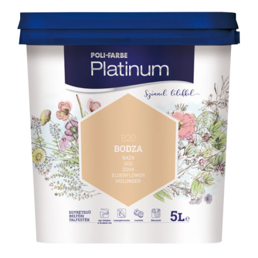 PLATINUM BELTÉRI FALFESTÉK 5L BODZA B20 DISZPERZIÓS