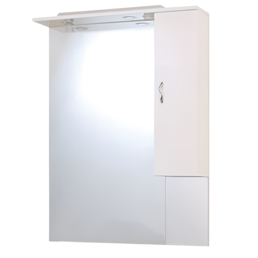 RIMINI-N TÜKÖR OLDALSZEKRÉNNYEL LED VILÁGÍTÁSSAL JOBBOS 81X105CM