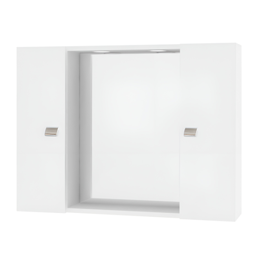 TÜKRÖSSZEKRÉNY-N 2 AJTÓS 77X57X15,5CM LED VILÁGÍTÁSSAL